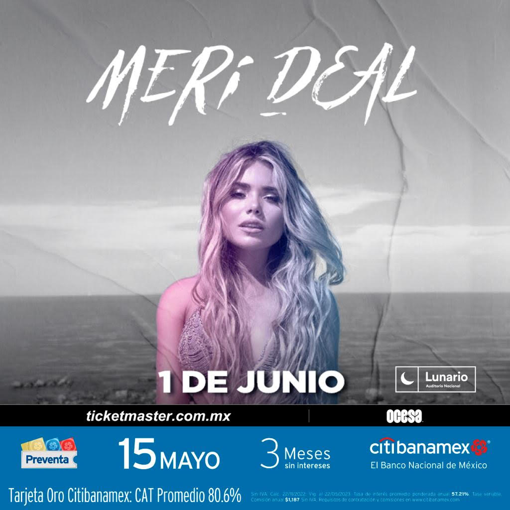 Meri Deal en el Lunario de Ciudad de México - 1 de junio 21 horas